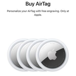 New in Box Apple AirTags, White, Set of 4.